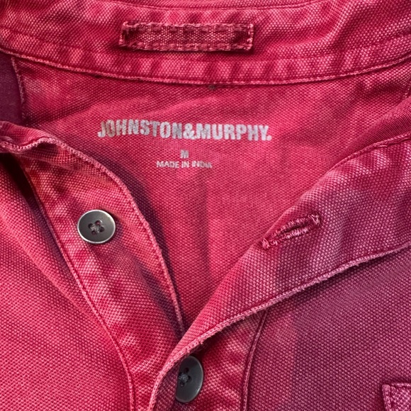 Men’s Johnston & Murphy Vintage Red Polo. Size Medium - Picture 10 of 12